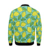 Lemon Pattern Print Men's Bomber Jacket-grizzshop