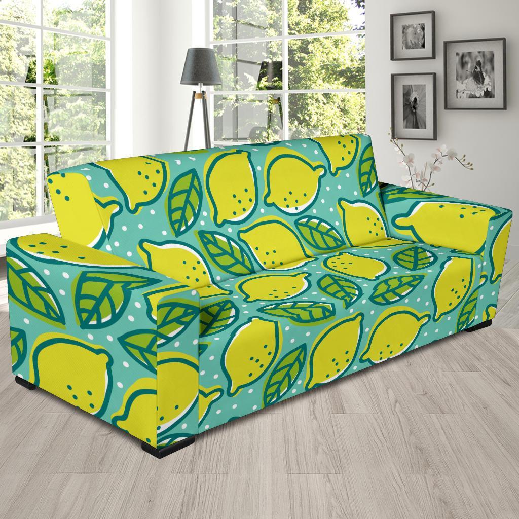 Lemon Pattern Print Sofa Covers-grizzshop