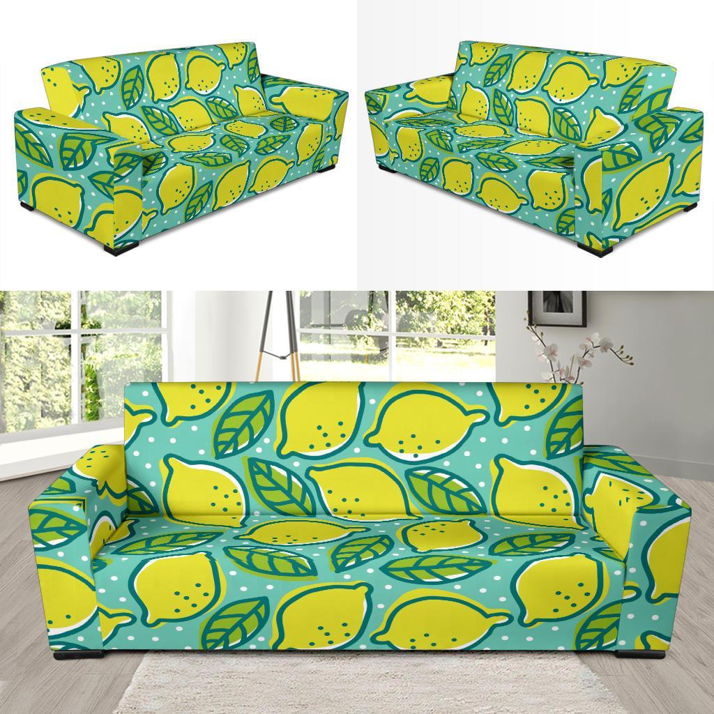 Lemon Pattern Print Sofa Covers-grizzshop