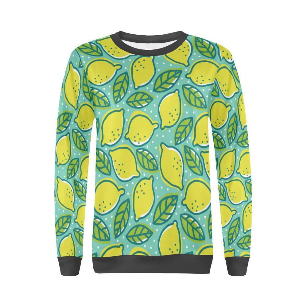 Lemon Pattern Print Women's Sweatshirt-grizzshop