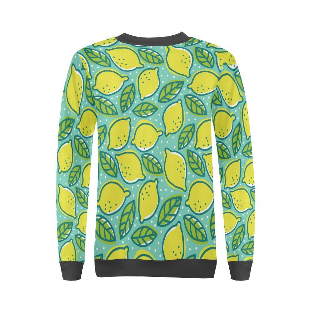 Lemon Pattern Print Women's Sweatshirt-grizzshop