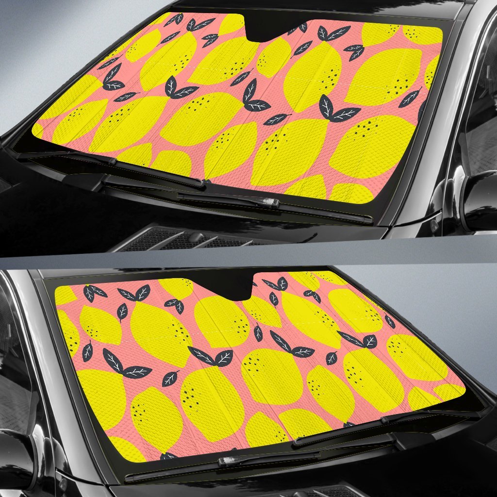 Lemon Print Pattern Car Sun Shade-grizzshop