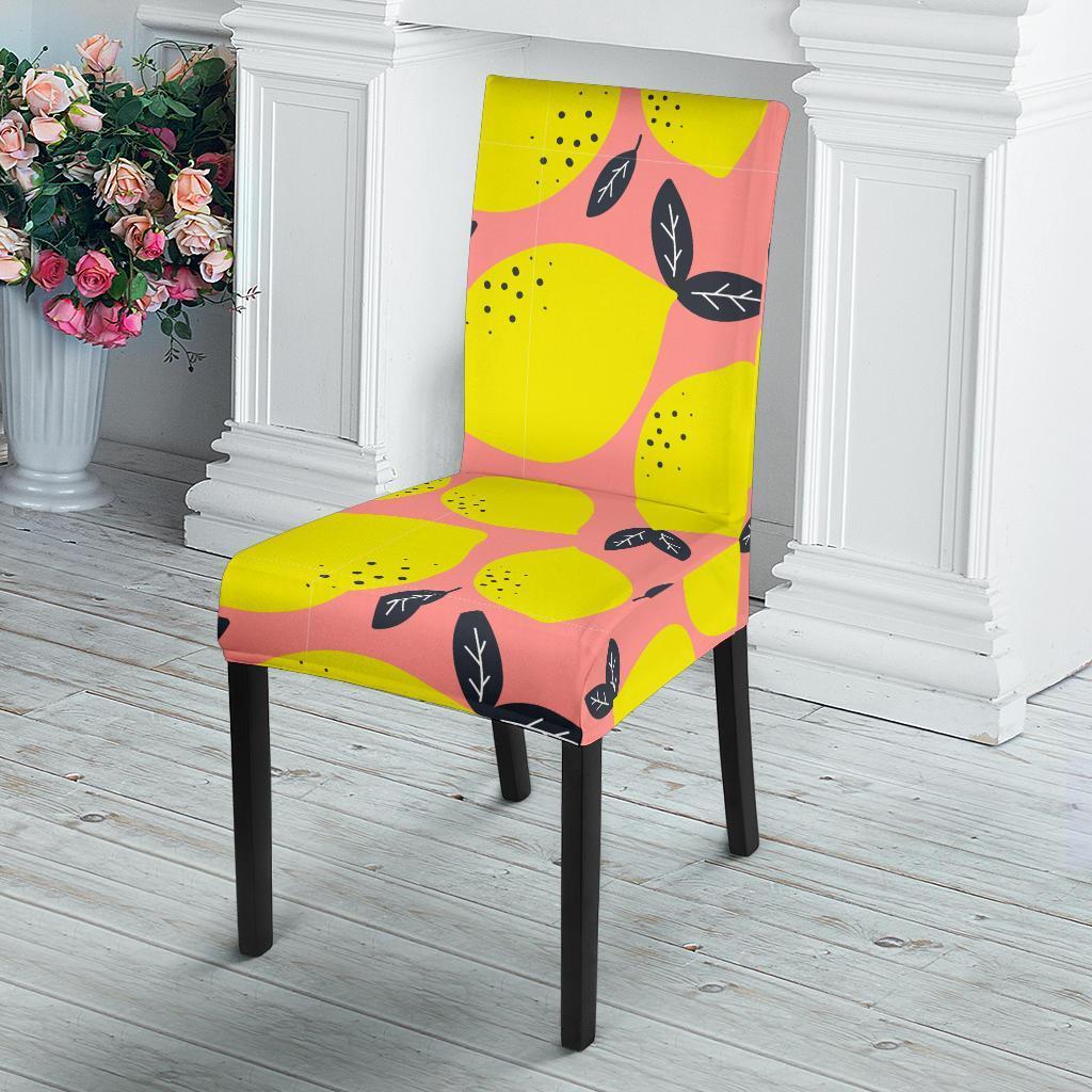 Lemon Print Pattern Chair Cover-grizzshop