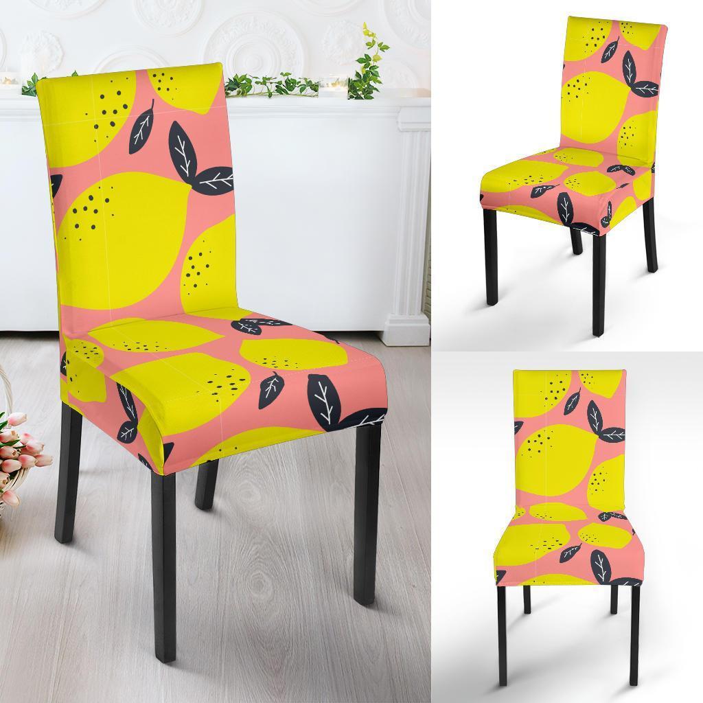 Lemon Print Pattern Chair Cover-grizzshop