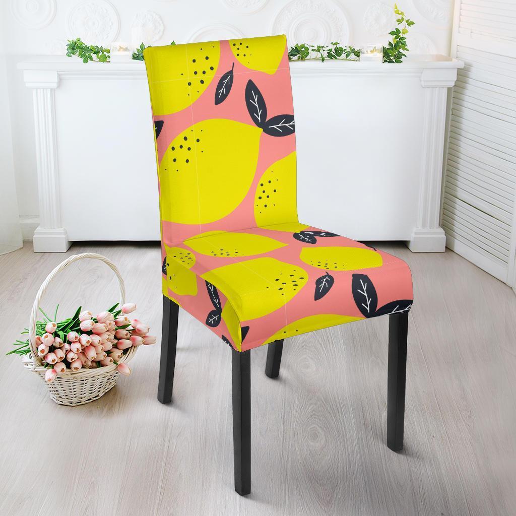 Lemon Print Pattern Chair Cover-grizzshop