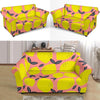 Lemon Print Pattern Loveseat Cover-grizzshop