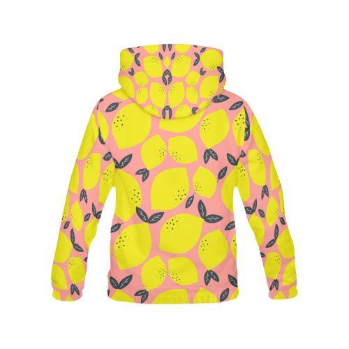 Lemon Print Pattern Men Pullover Hoodie-grizzshop