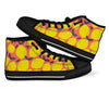 Lemon Print Pattern Men Women's High Top Shoes-grizzshop