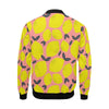 Lemon Print Pattern Men's Bomber Jacket-grizzshop