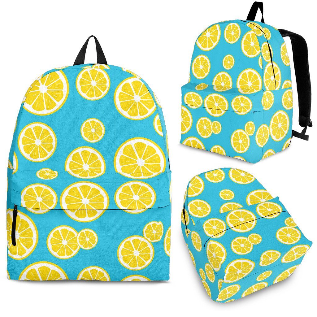 Lemon Slice Pattern Print Backpack-grizzshop