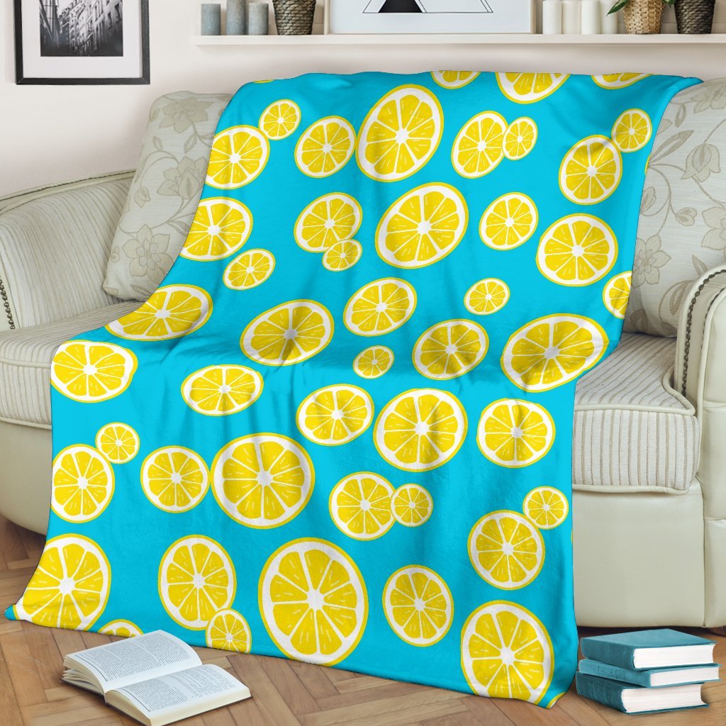 Lemon Slice Pattern Print Blanket-grizzshop