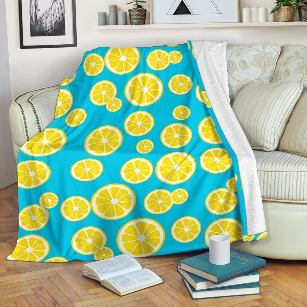 Lemon Slice Pattern Print Blanket-grizzshop