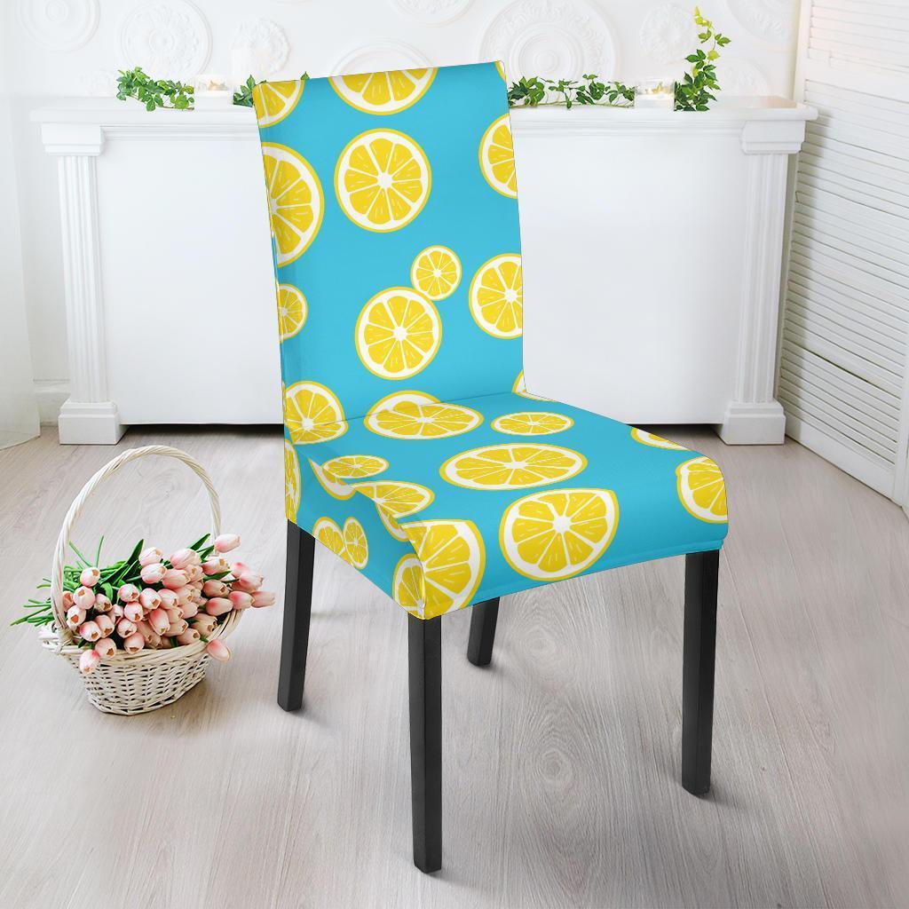 Lemon Slice Pattern Print Chair Cover-grizzshop