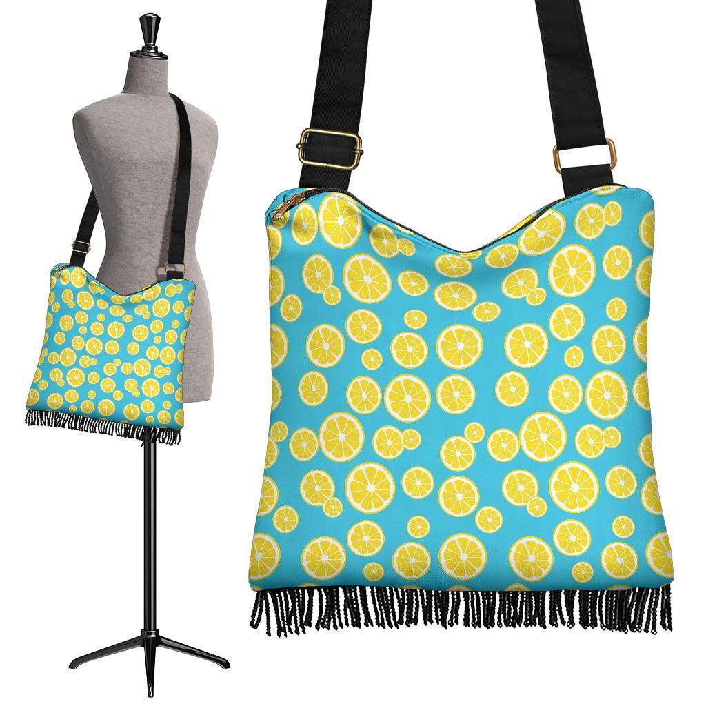 Lemon Slice Pattern Print Crossbody Bags-grizzshop