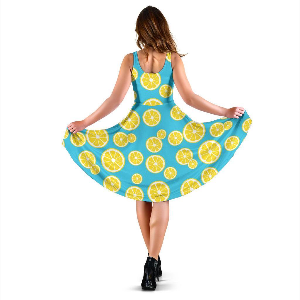 Lemon Slice Pattern Print Dress-grizzshop