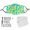 Lemon Slice Pattern Print Face Mask-grizzshop