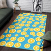 Lemon Slice Pattern Print Floor Mat-grizzshop