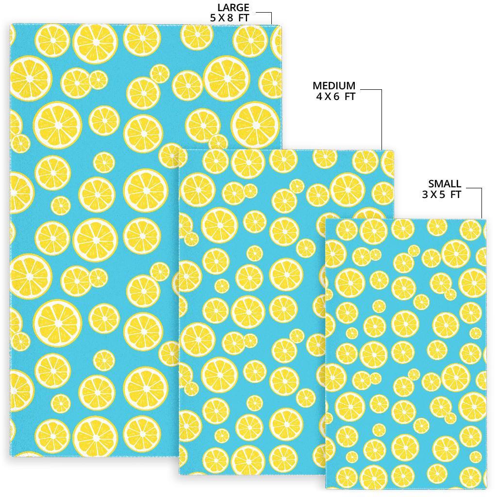 Lemon Slice Pattern Print Floor Mat-grizzshop