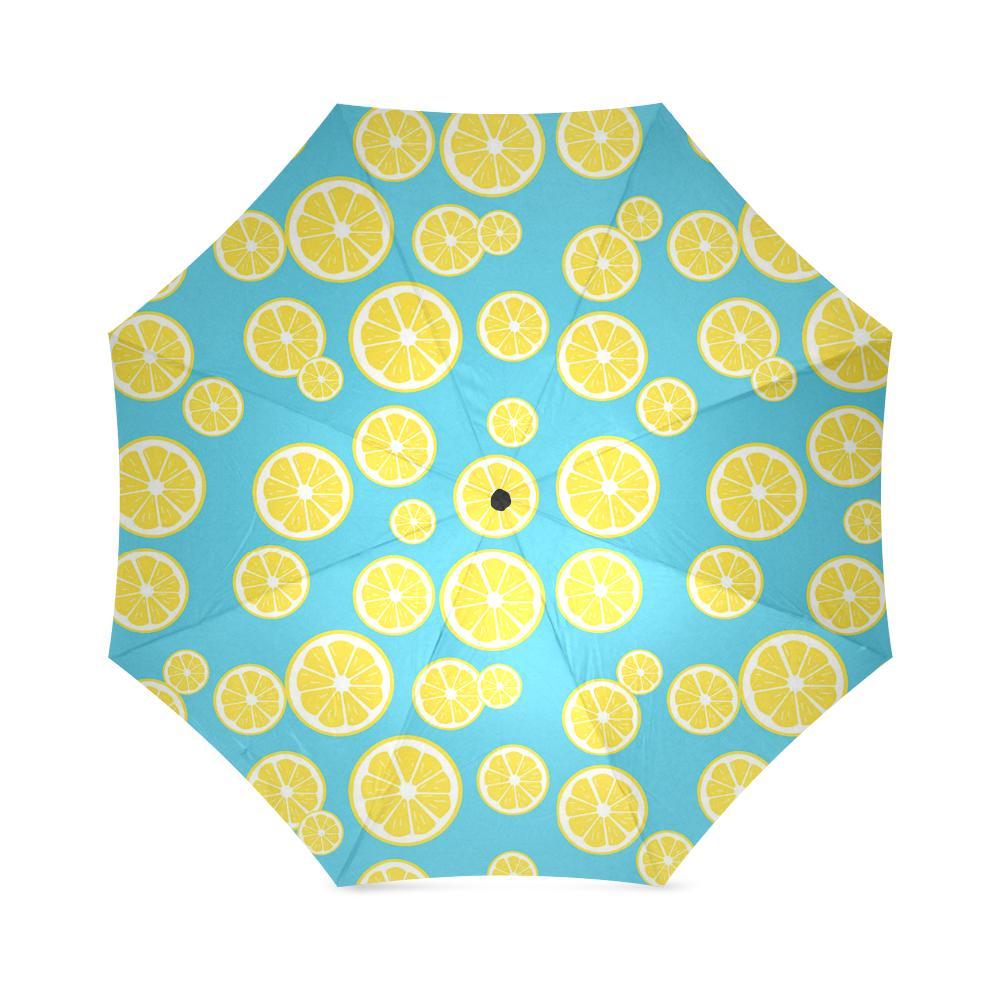 Lemon Slice Pattern Print Foldable Umbrella-grizzshop