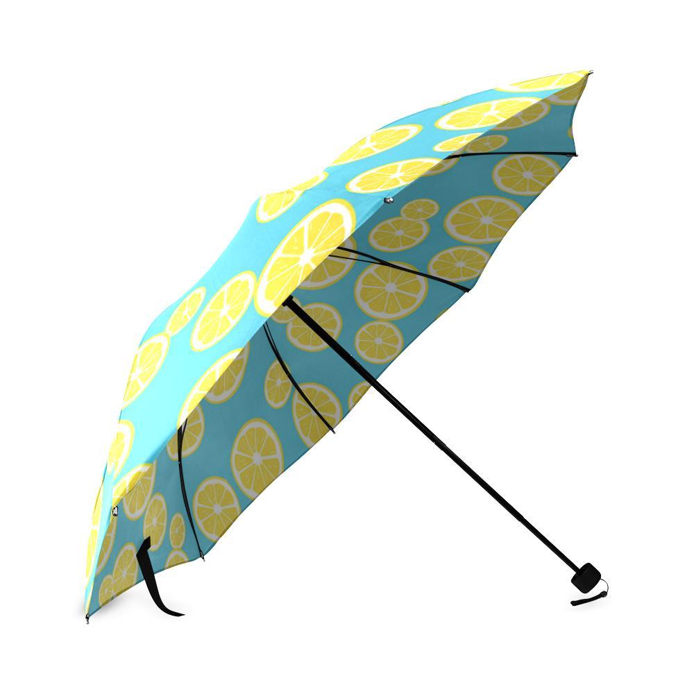 Lemon Slice Pattern Print Foldable Umbrella-grizzshop