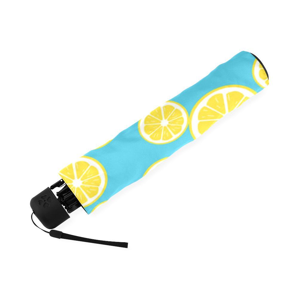 Lemon Slice Pattern Print Foldable Umbrella-grizzshop