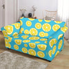 Lemon Slice Pattern Print Loveseat Cover-grizzshop