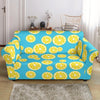 Lemon Slice Pattern Print Loveseat Cover-grizzshop