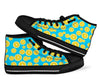 Lemon Slice Pattern Print Men Women's High Top Shoes-grizzshop