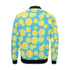 Lemon Slice Pattern Print Men's Bomber Jacket-grizzshop