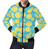 Lemon Slice Pattern Print Men's Bomber Jacket-grizzshop