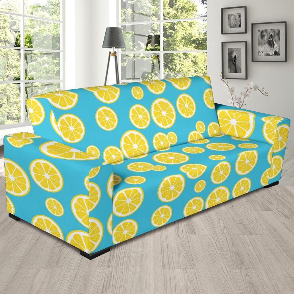 Lemon Slice Pattern Print Sofa Covers-grizzshop