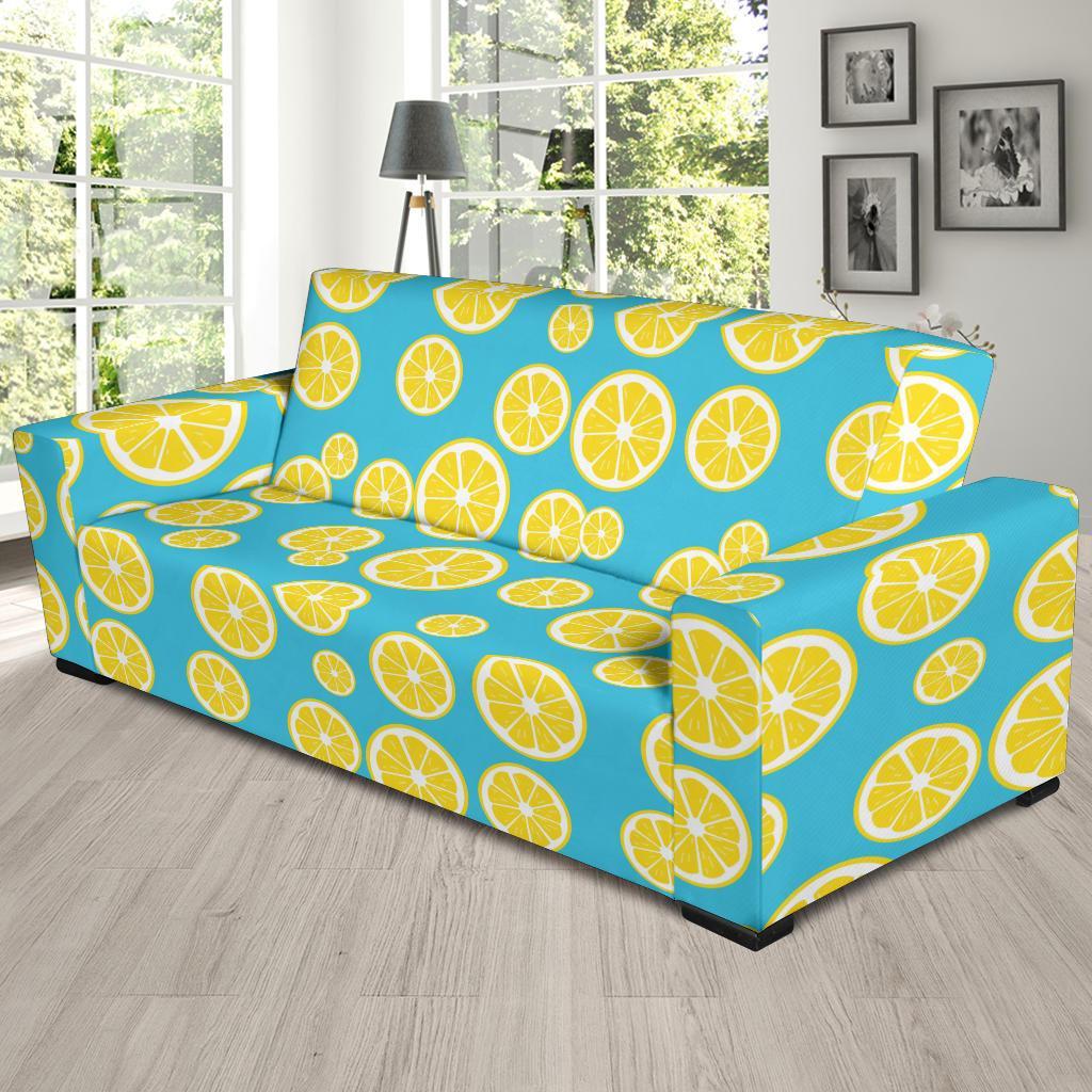 Lemon Slice Pattern Print Sofa Covers-grizzshop