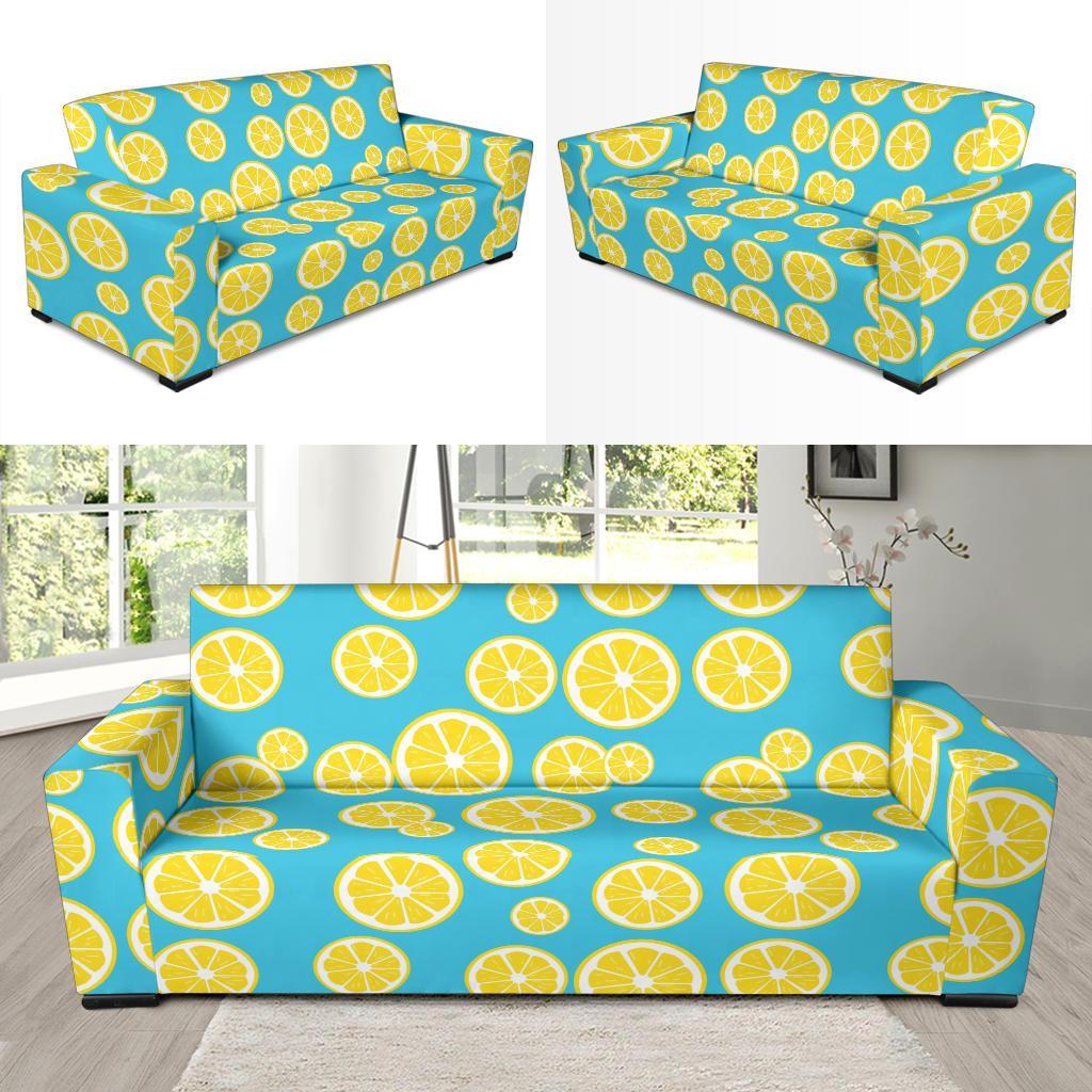 Lemon Slice Pattern Print Sofa Covers-grizzshop