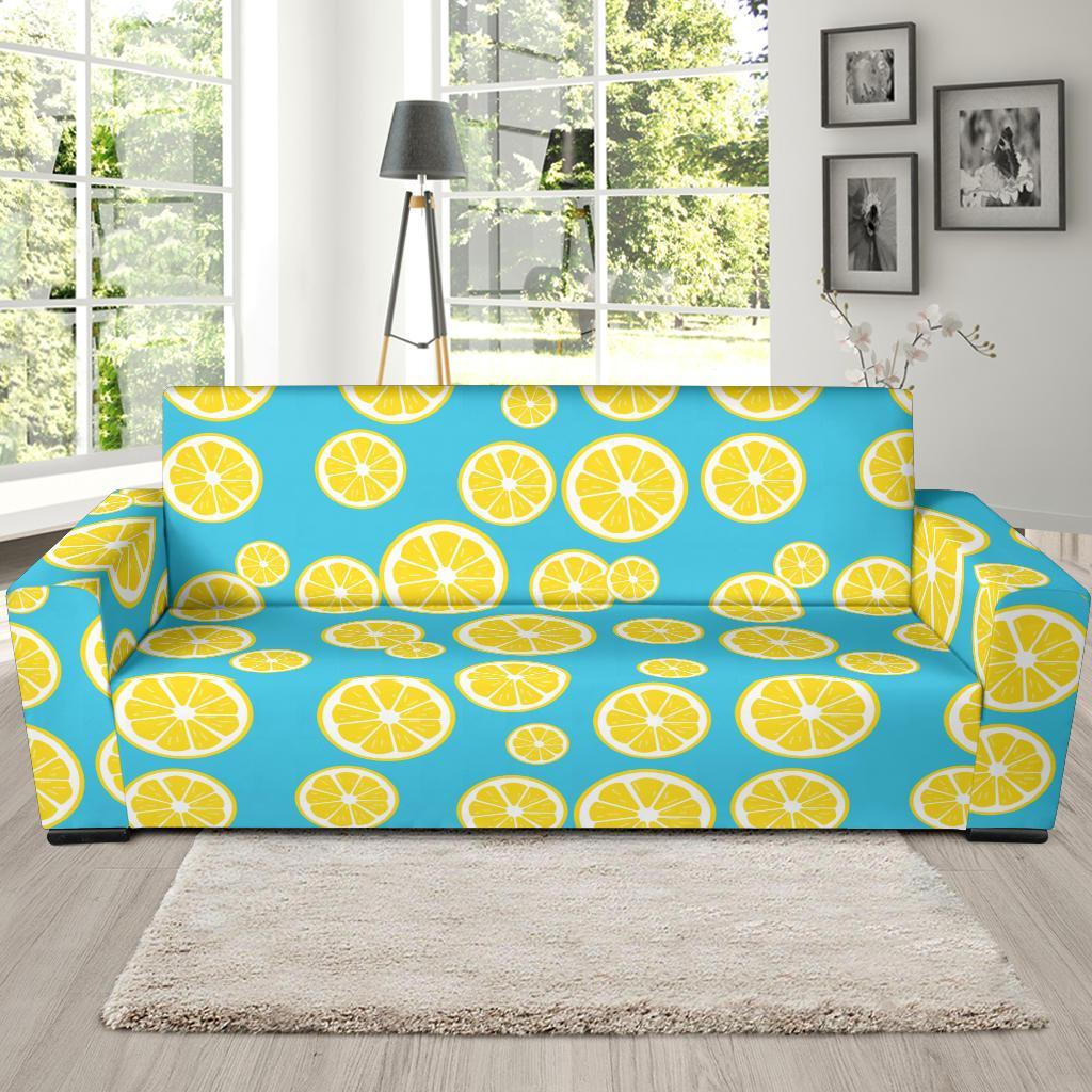 Lemon Slice Pattern Print Sofa Covers-grizzshop