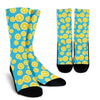 Lemon Slice Pattern Print Unisex Crew Socks-grizzshop