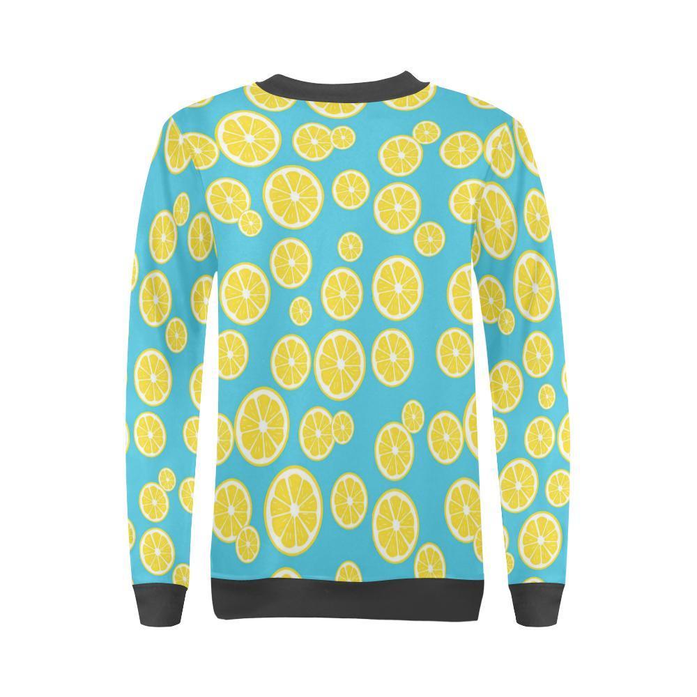 Lemon Slice Pattern Print Women's Sweatshirt-grizzshop