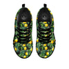 Lemon Tropical Print Pattern Black Sneaker-grizzshop