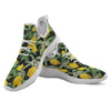 Lemon Yellow Print Pattern White Athletic Shoes-grizzshop