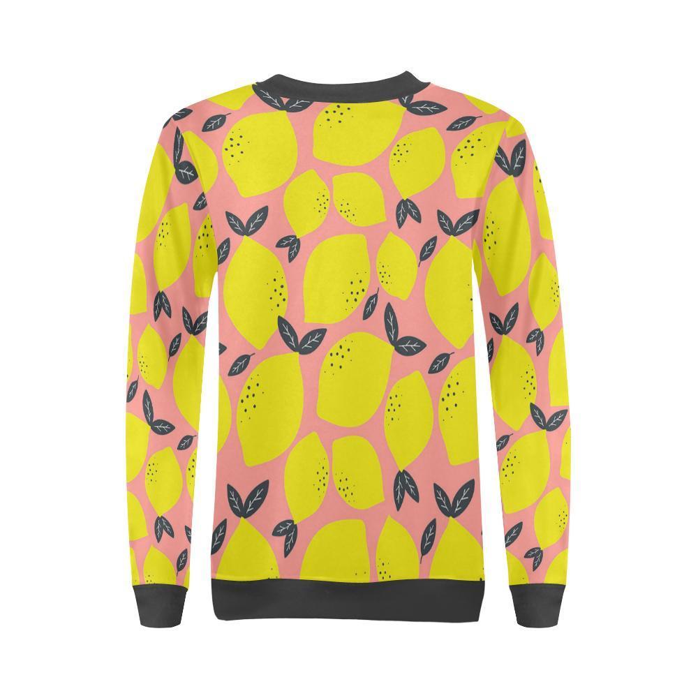 Lemon Print Pattern Women's Sweatshirt-grizzshop