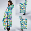 Load image into Gallery viewer, Lemur Colorful Pattern Print Hooded Blanket-grizzshop