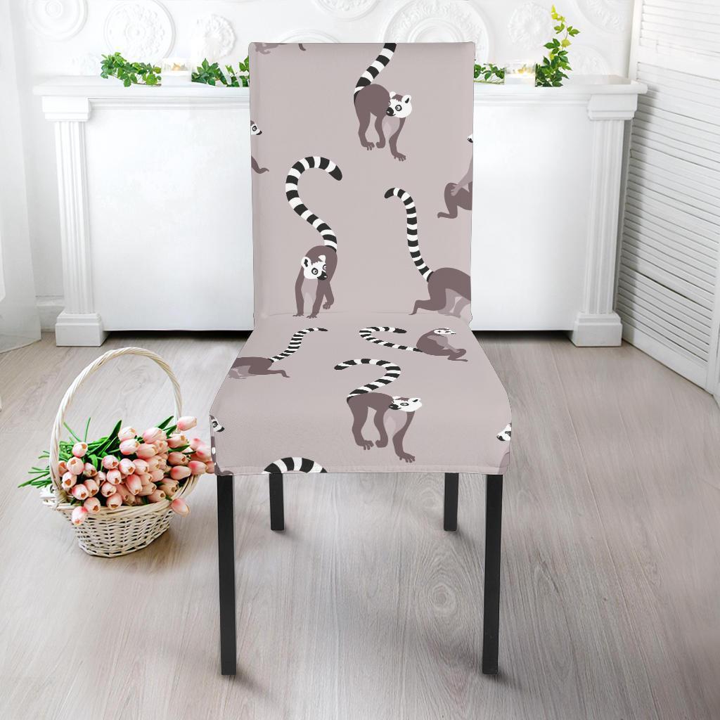 Lemur Pattern Print Chair Cover-grizzshop