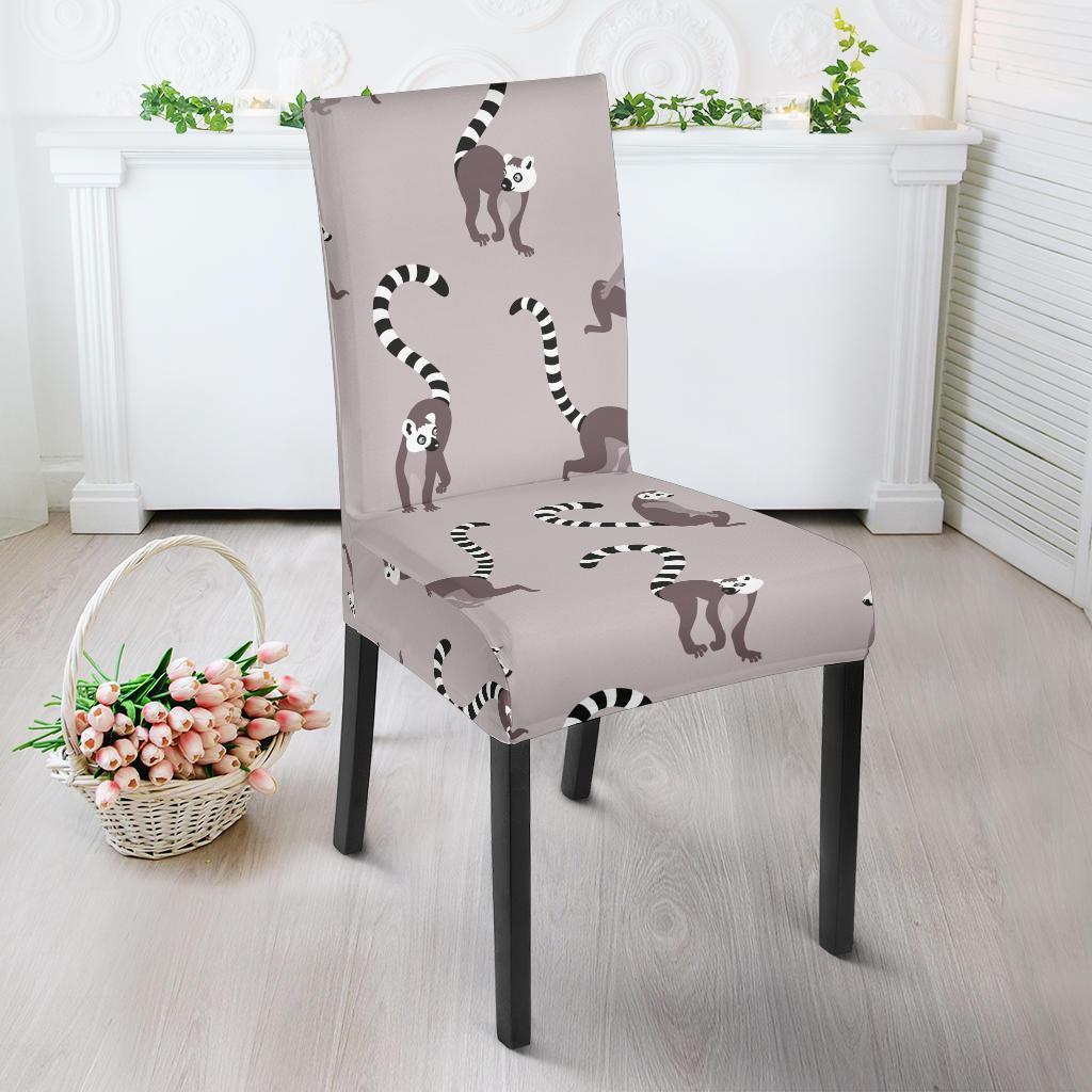 Lemur Pattern Print Chair Cover-grizzshop