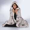 Lemur Pattern Print Hooded Blanket-grizzshop