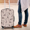 Lemur Pattern Print Luggage Cover Protector-grizzshop