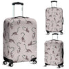 Lemur Pattern Print Luggage Cover Protector-grizzshop