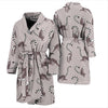 Lemur Pattern Print Men Long Robe-grizzshop