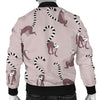 Lemur Pattern Print Men's Bomber Jacket-grizzshop