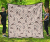 Lemur Pattern Print Quilt-grizzshop