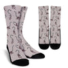 Lemur Pattern Print Unisex Crew Socks-grizzshop