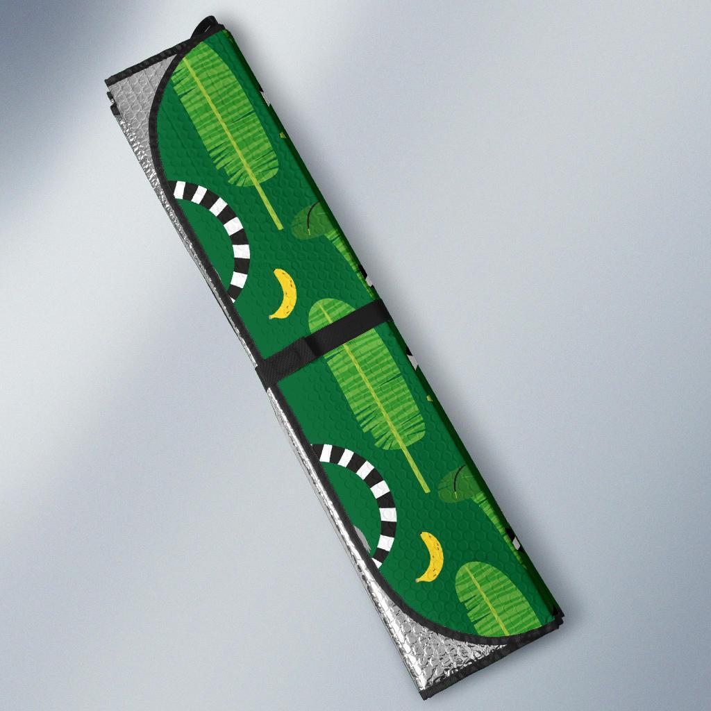 Lemur Print Pattern Car Sun Shade-grizzshop